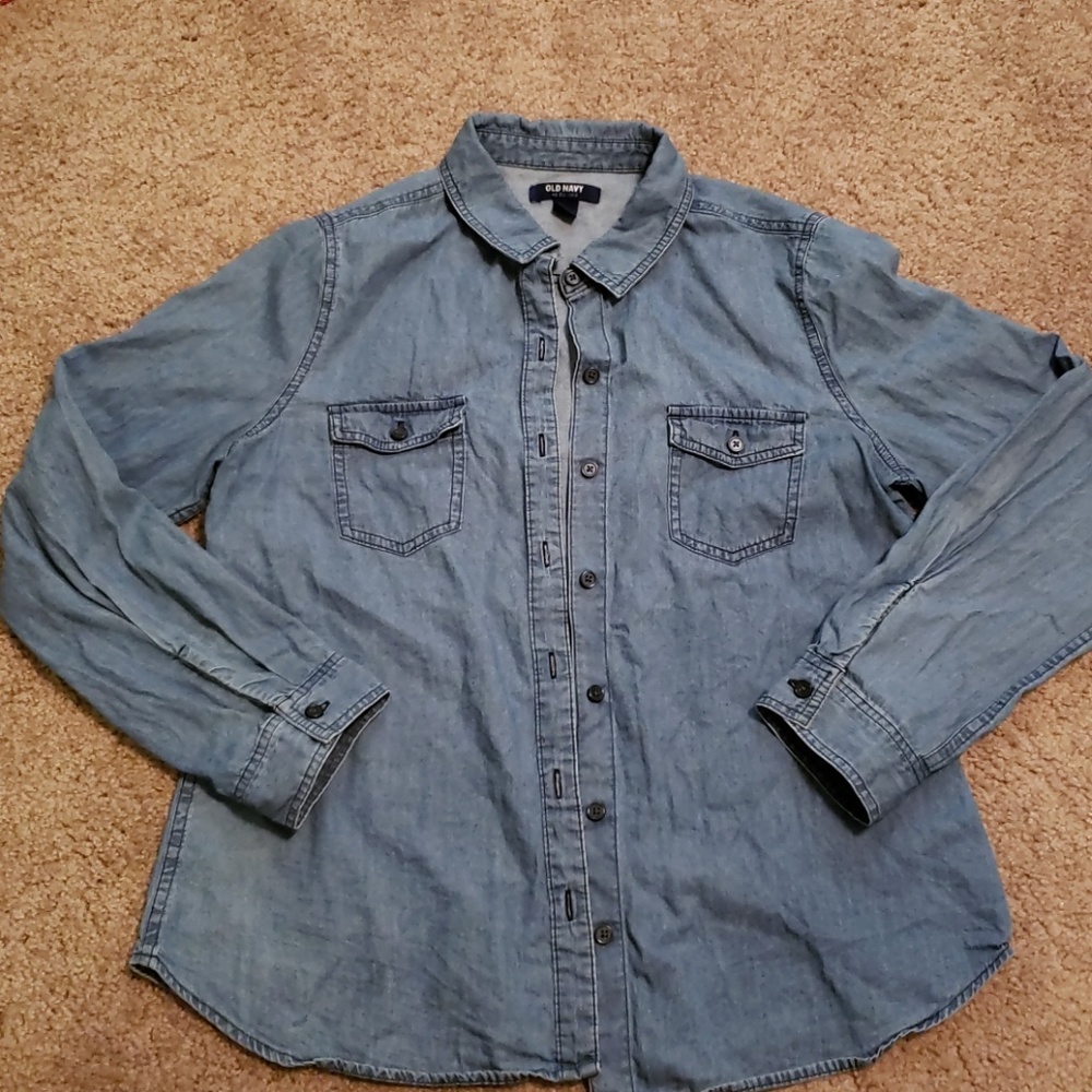 Old Navy Button Down Chambray Shirt